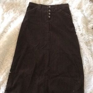Sold Sundance brown corduroy maxi skirt size P4